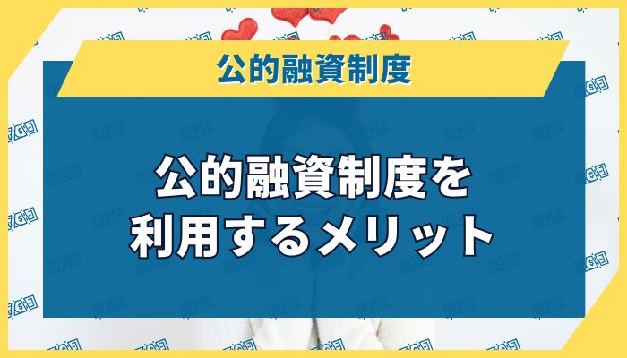 公的融資制度を利用するメリット