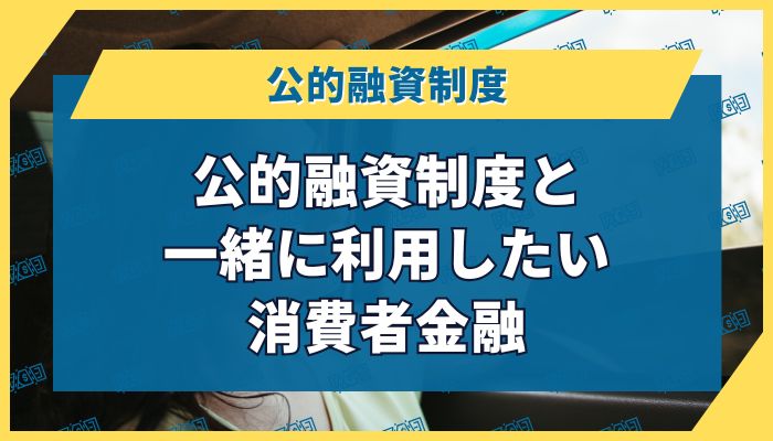 公的融資制度と一緒に利用したい消費者金融
