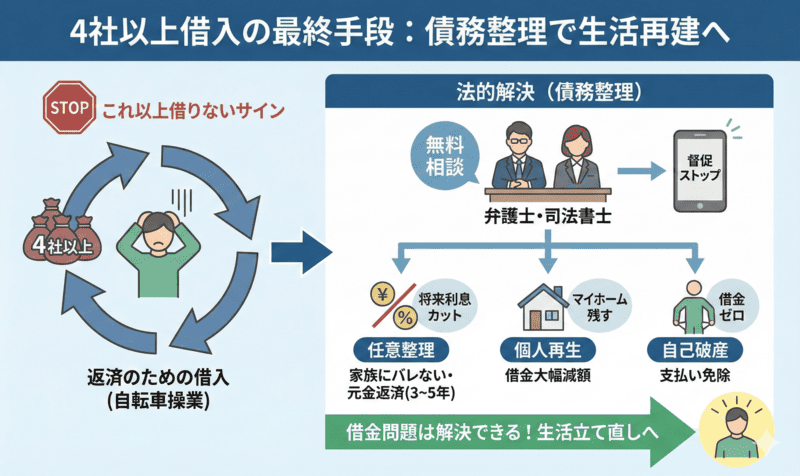 4社以上でも借りれるところがない時の最終手段と債務整理
